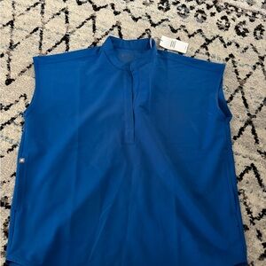 Figs Rafaela Oversized Scrub Top in royal blue